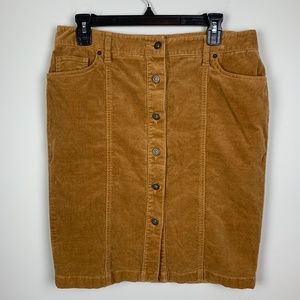 Loft Caramel Colored Corduroy Skirt 8